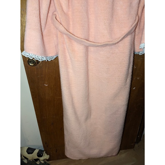 Vintage Rhapsody by Glazier Plush Velour Pink Robe Rare Soft Large Women's Warm - Picture 14 of 14